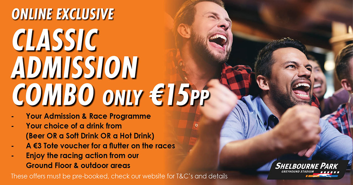 Enjoy a great night out at the dogs at Shelbourne Park
