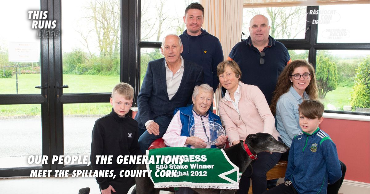 Meet the Spillane Family from County Cork, one of the many hundreds of famliies across Ireland united by their love of greyhounds and our sport of greyhound racing.